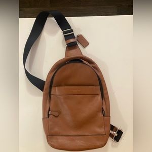 Coach Leather Single Strap Backpack